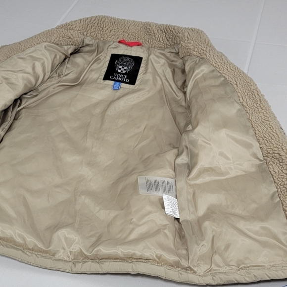 Vince Camuto Quilted Jacket Faux Fur Color Khaki V220D16 Women’s Size S/8 New - Picture 9 of 13